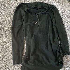 Maternity fitted cowl neck sweater